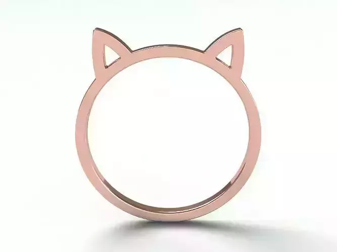 Ringmodel147 -Cat Ears simple ring 3D print model