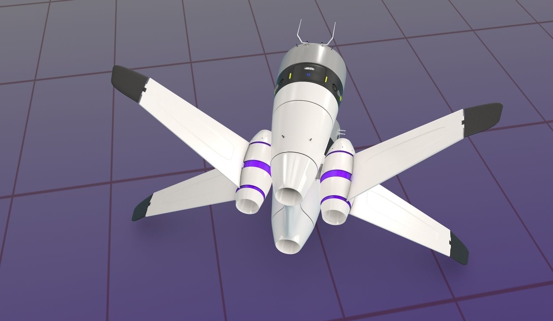 Membran Space Ship 3D model_2