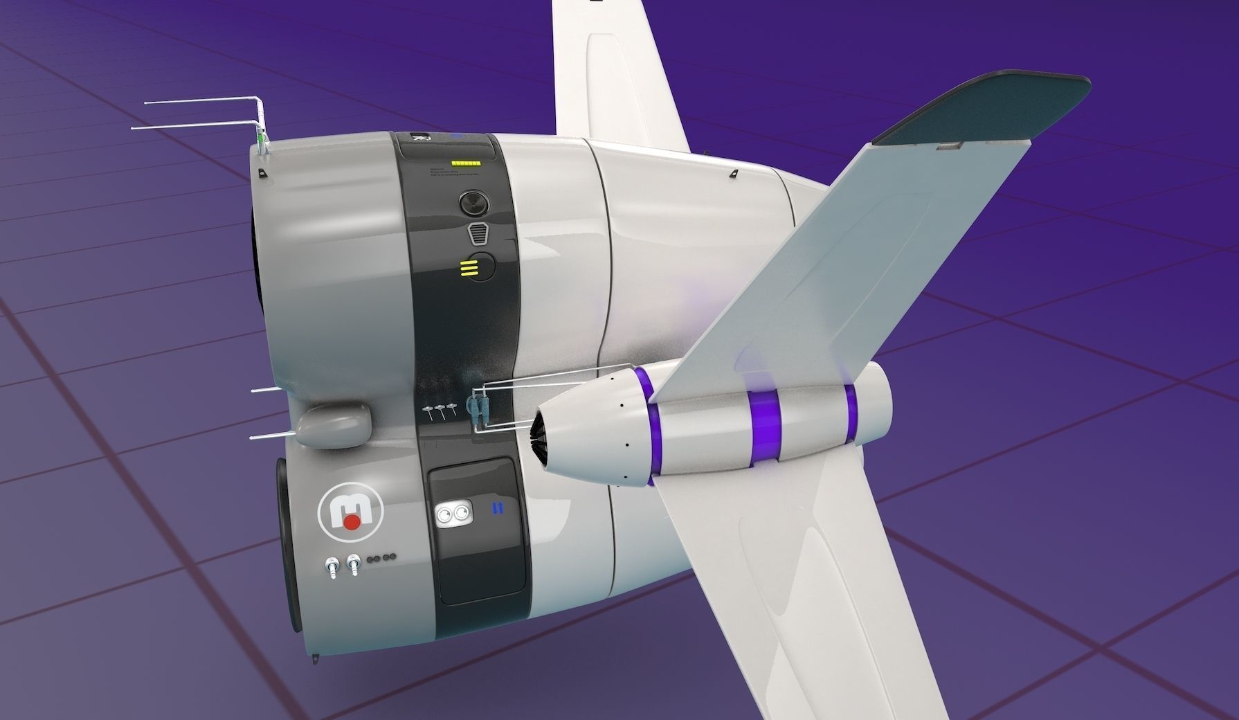 Membran Space Ship 3D model_3