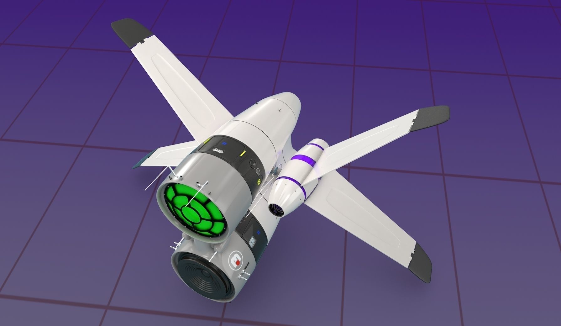 Membran Space Ship 3D model_1