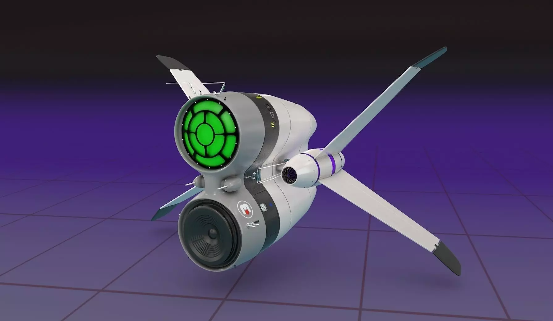 Membran Space Ship 3D model_0