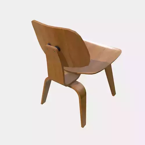 Eames Wood Chair Low-poly 3D model