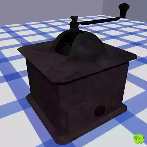 Coffee grinder rigged low poly Low-poly 3D model