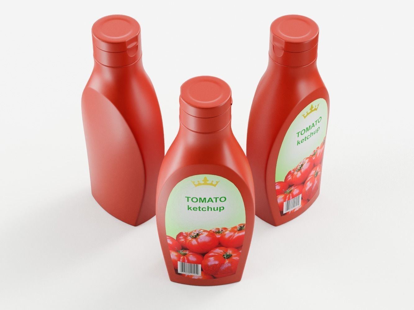 Tomato Ketchup Bottle 3D model_1