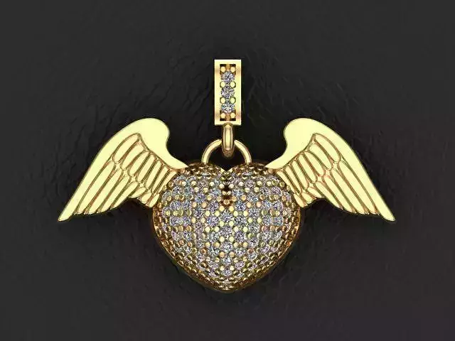 angel heart pendant 
