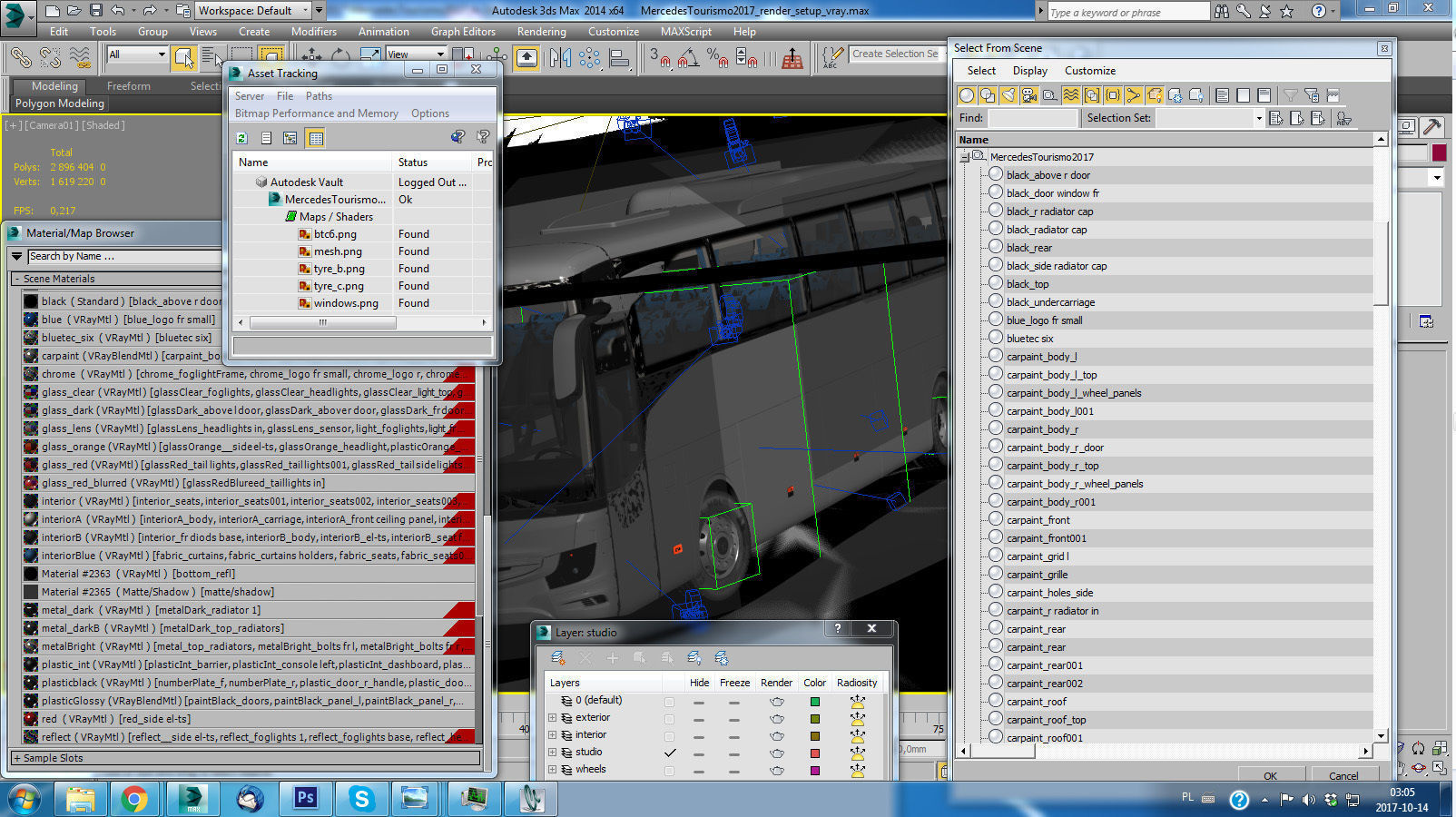 Mercedes Tourismo 2017 3D model_29