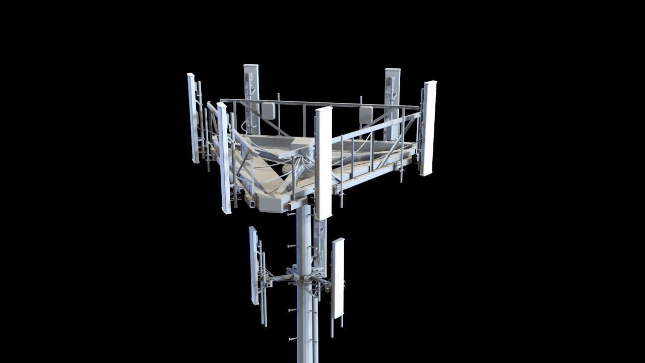 Telecommunication Tower 3D model_1