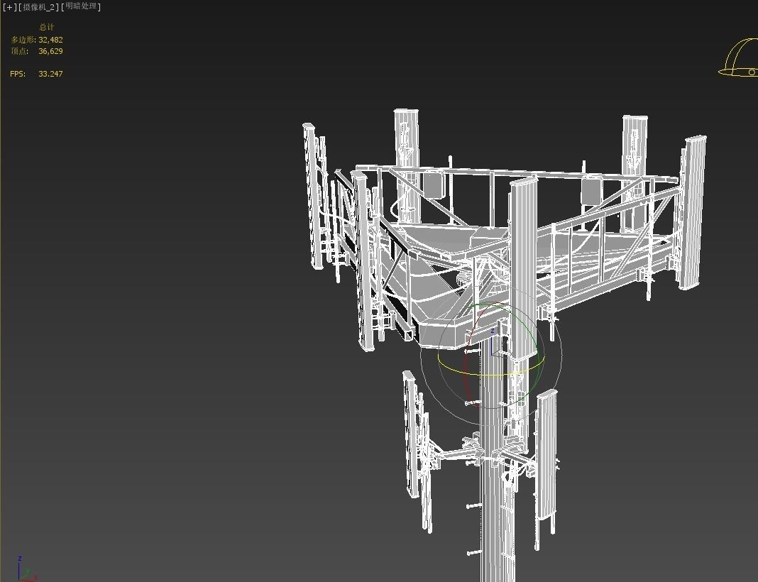 Telecommunication Tower 3D model_6