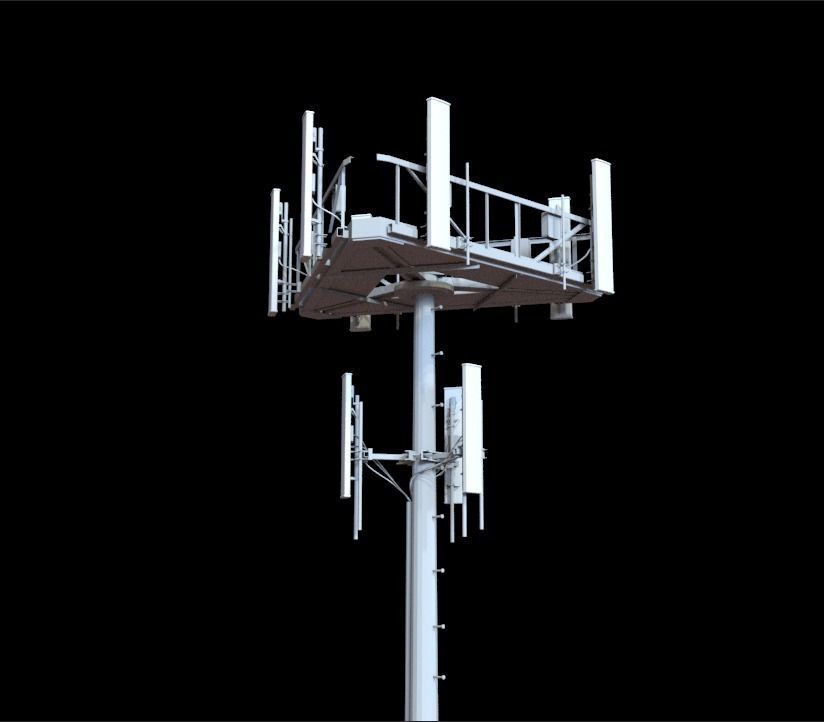 Telecommunication Tower 3D model_3