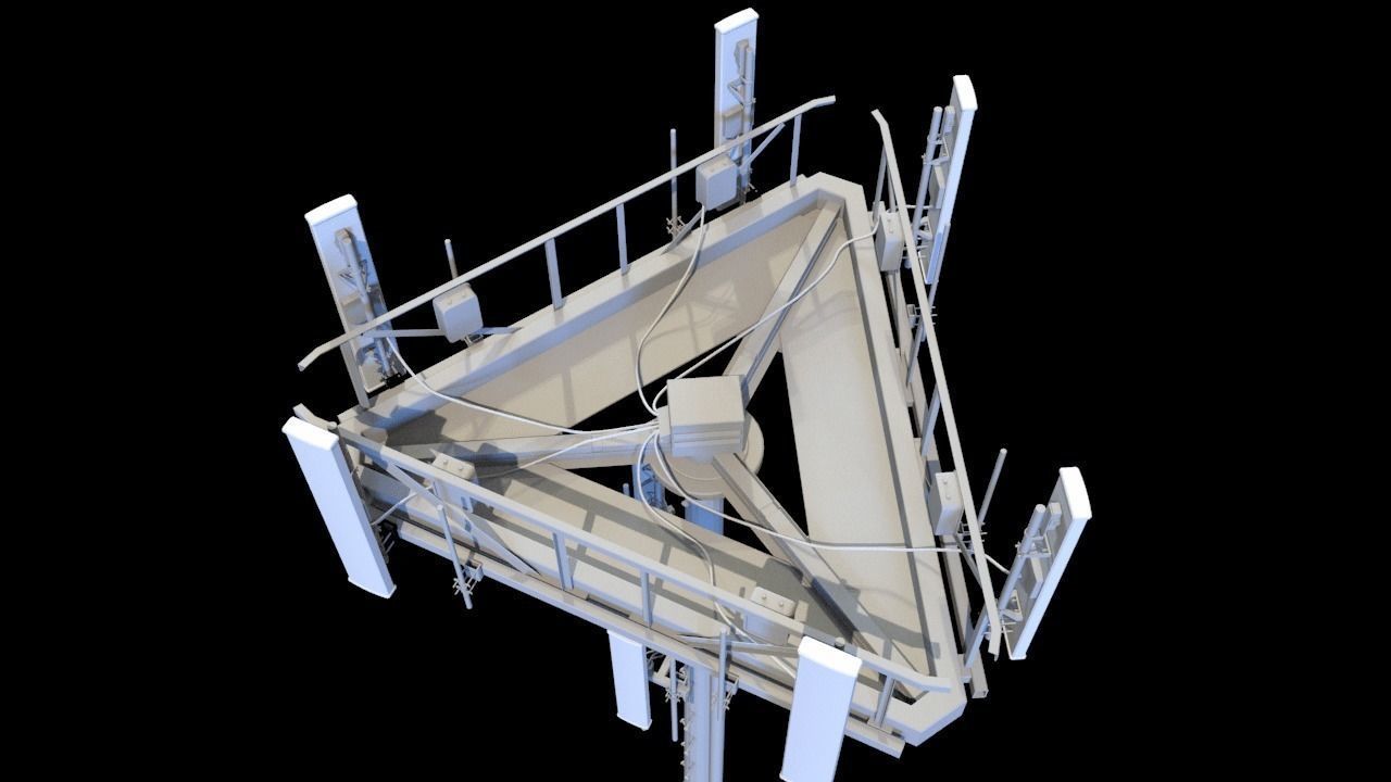 Telecommunication Tower 3D model_4