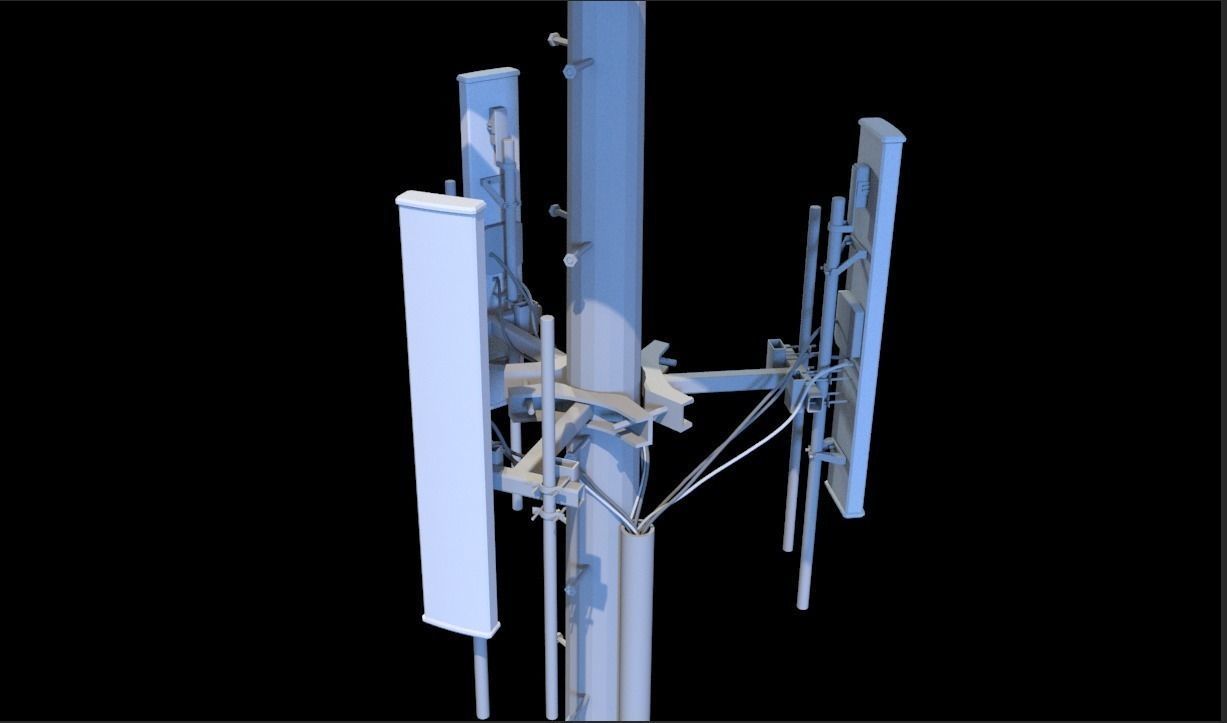 Telecommunication Tower 3D model_2
