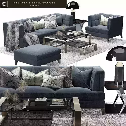 The Sofa  and Chair Company    Preston sofa    Hirst  table