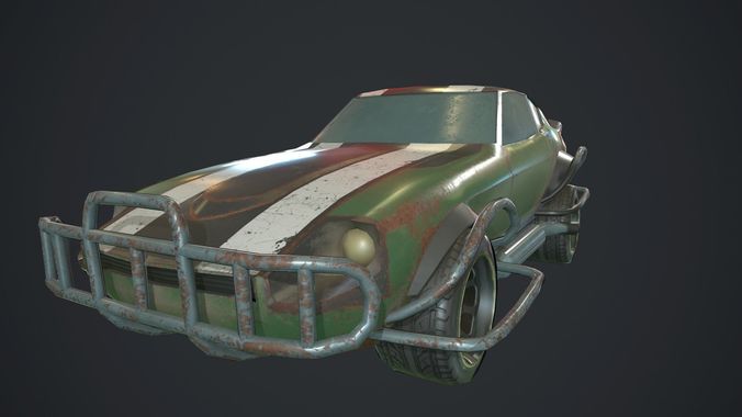 Apocalypse car Low-poly 3D model