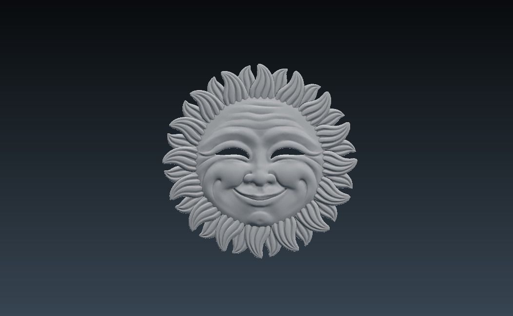 PENDANT SUN 3D print model_4