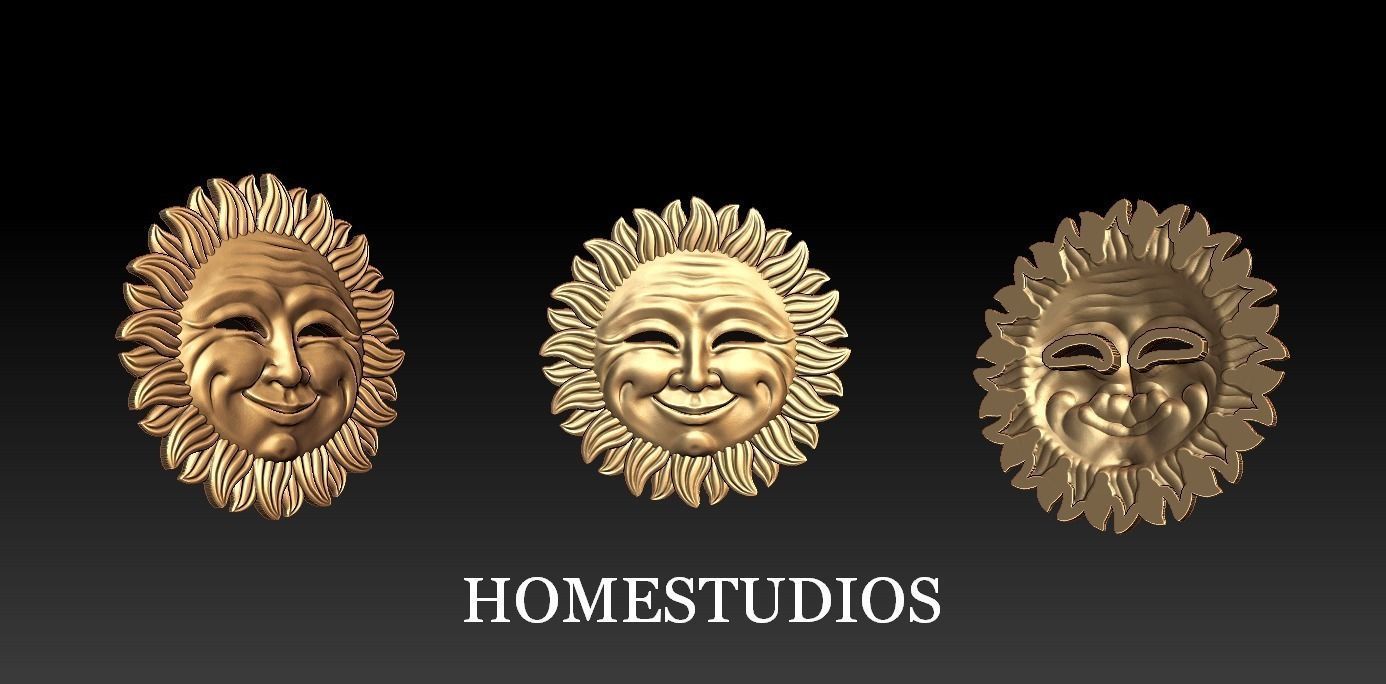 PENDANT SUN 3D print model_1