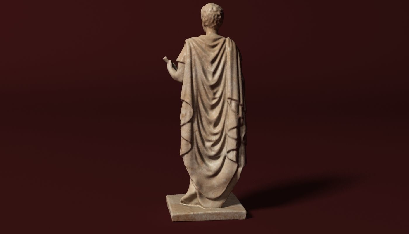 Caesar Statue 3D model_2