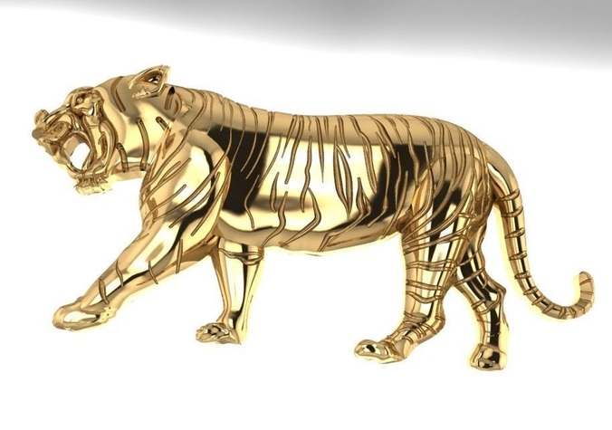 Tiger gold 3D print model