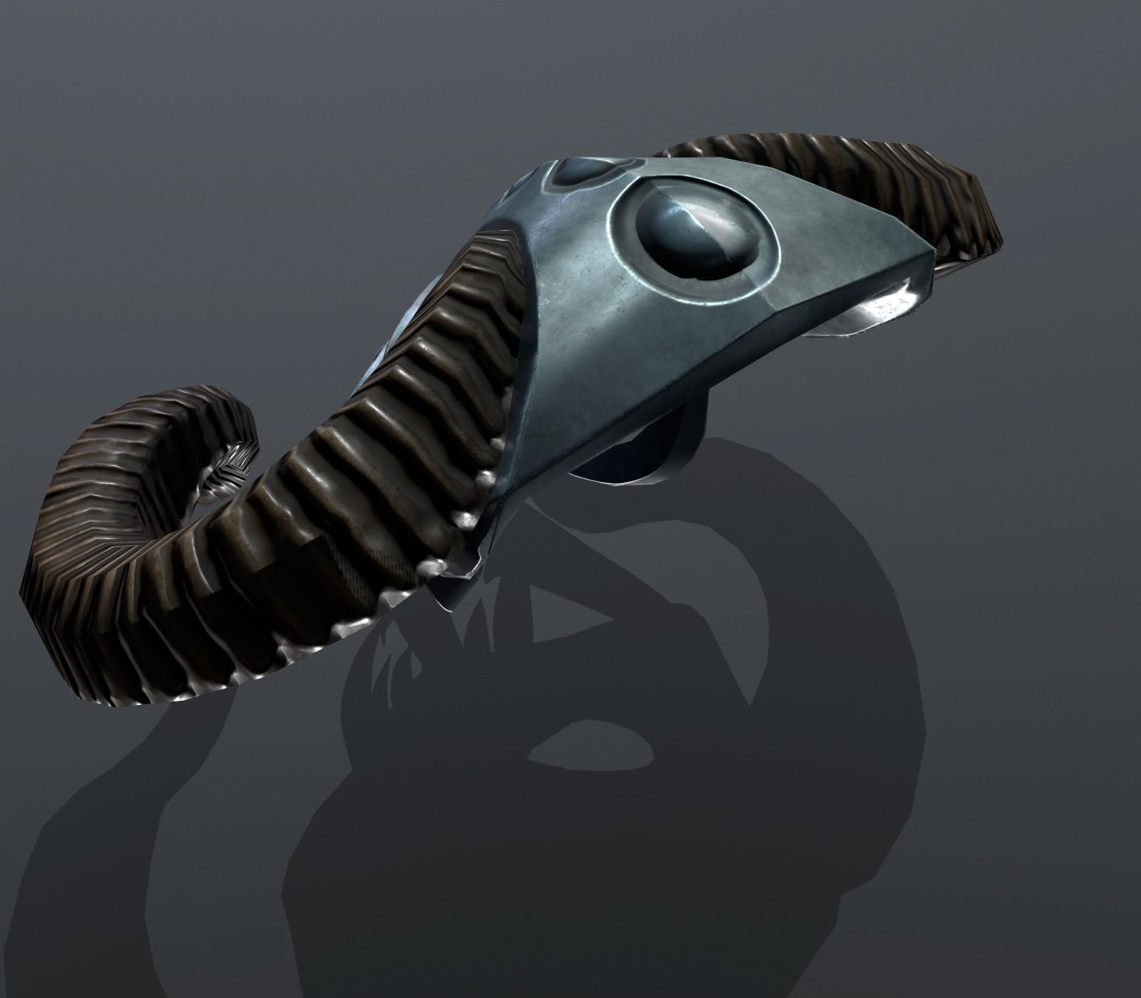 mask horned Low-poly 3D model_8