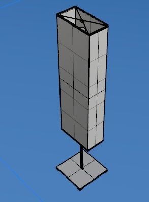 3d lamp post Free low-poly 3D model_0