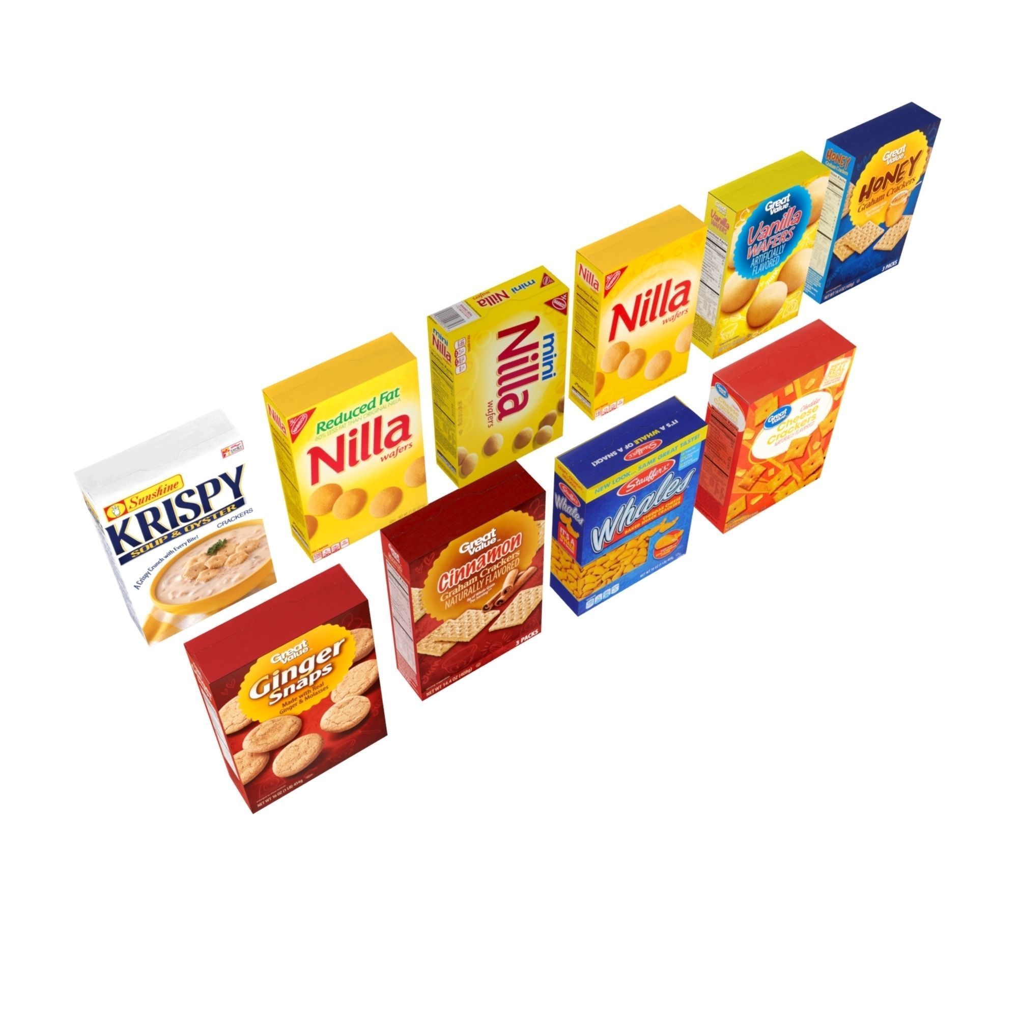 Pack with 10 products Low-poly 3D model_1