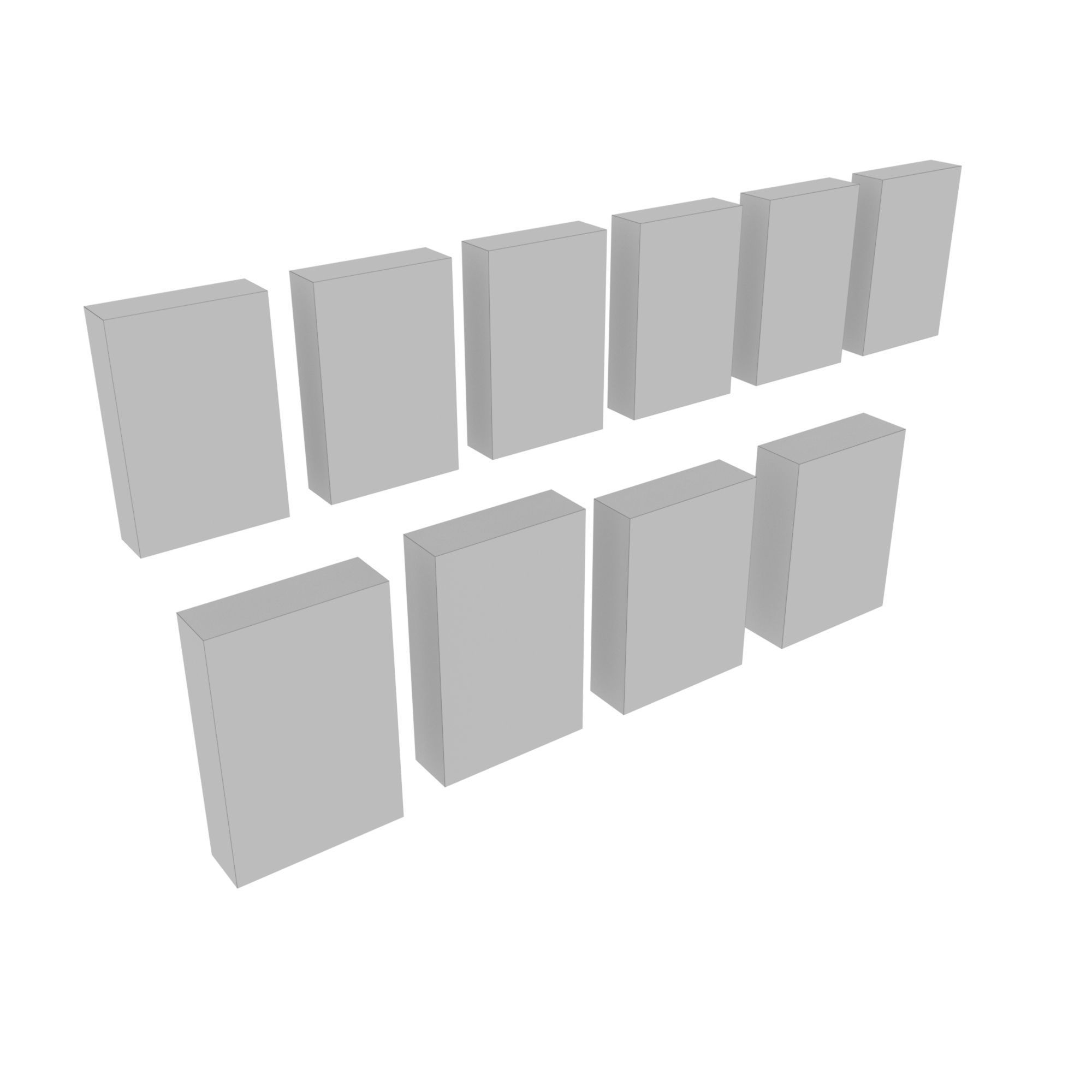 Pack with 10 products Low-poly 3D model_3