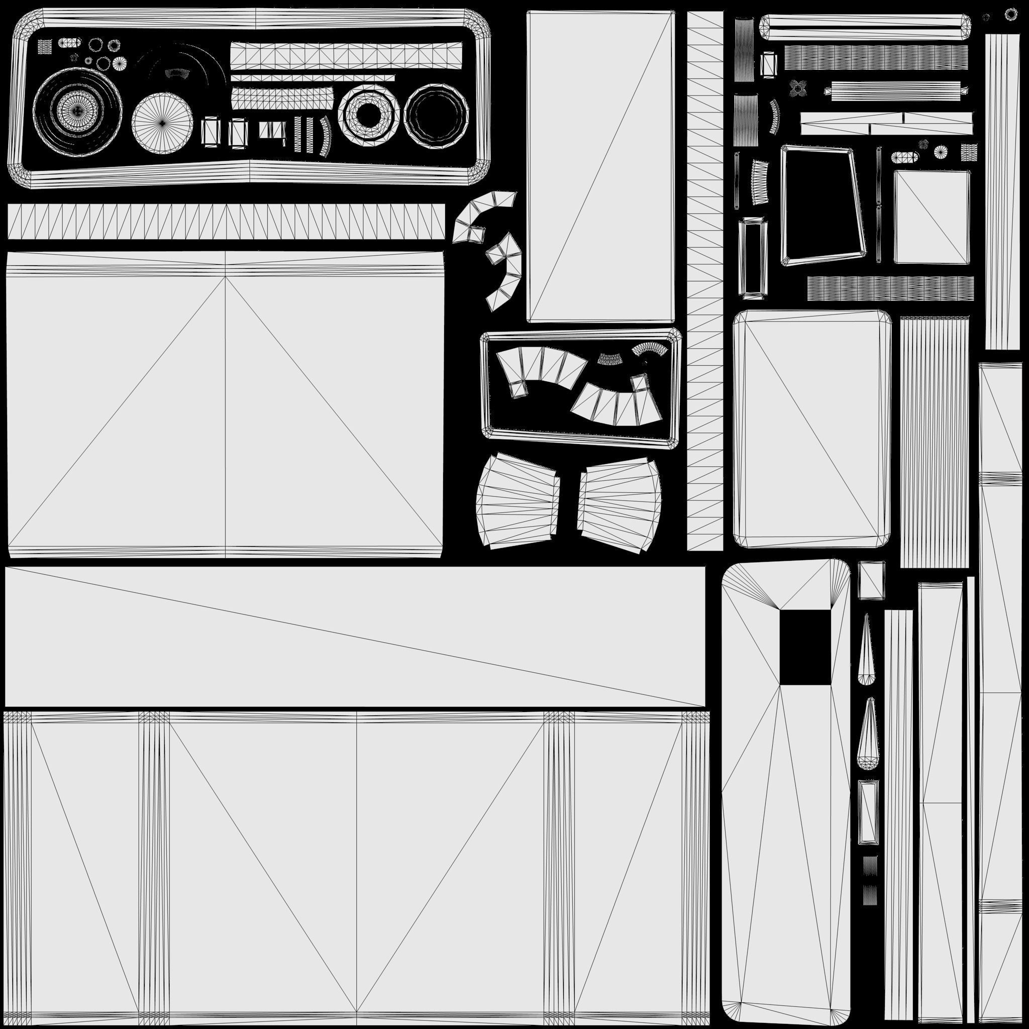 Vintage Wifi Router game-ready asset Free low-poly 3D model_14