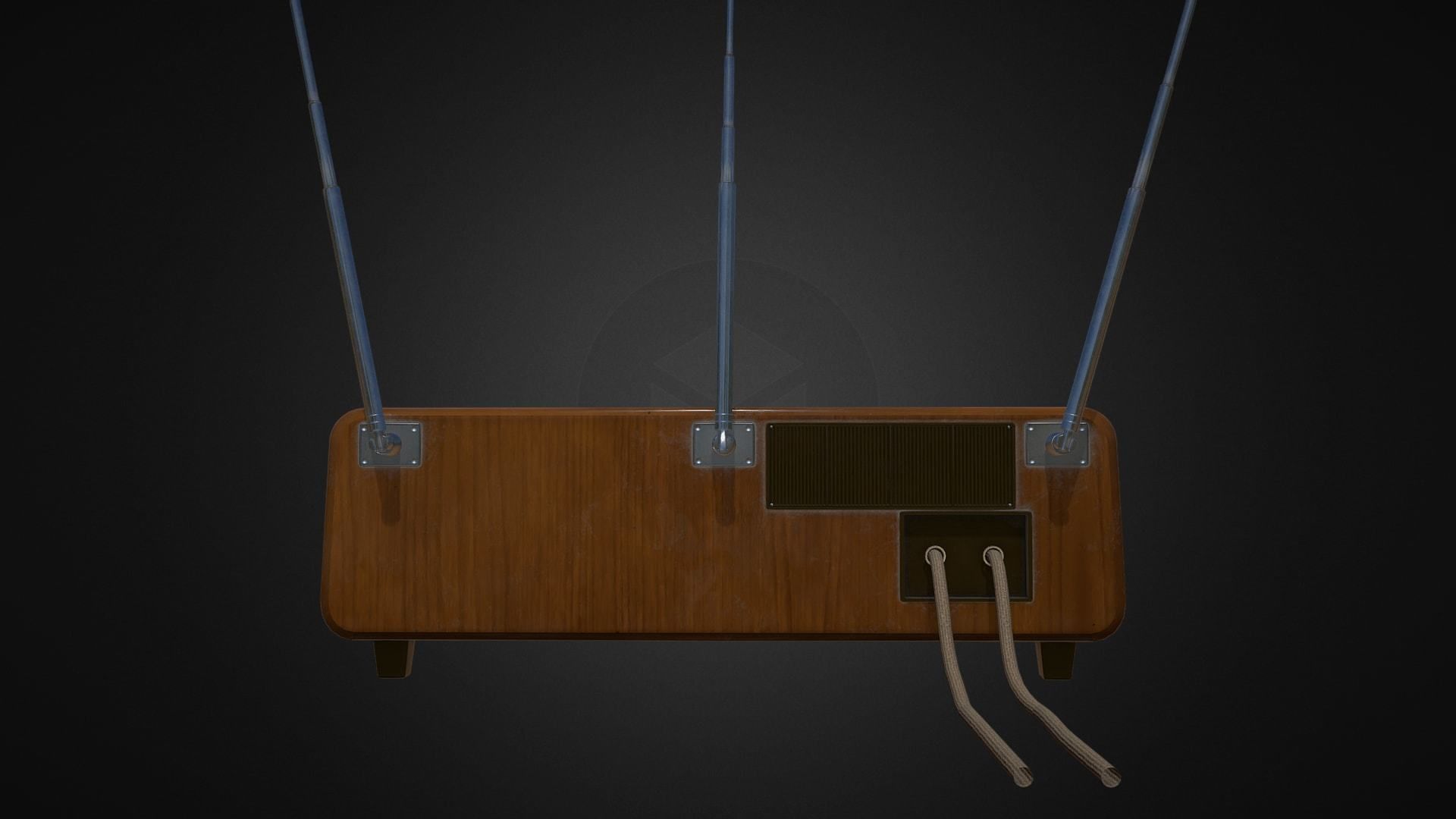 Vintage Wifi Router game-ready asset Free low-poly 3D model_7