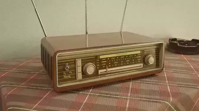 Vintage Wifi Router game-ready asset Free low-poly 3D model