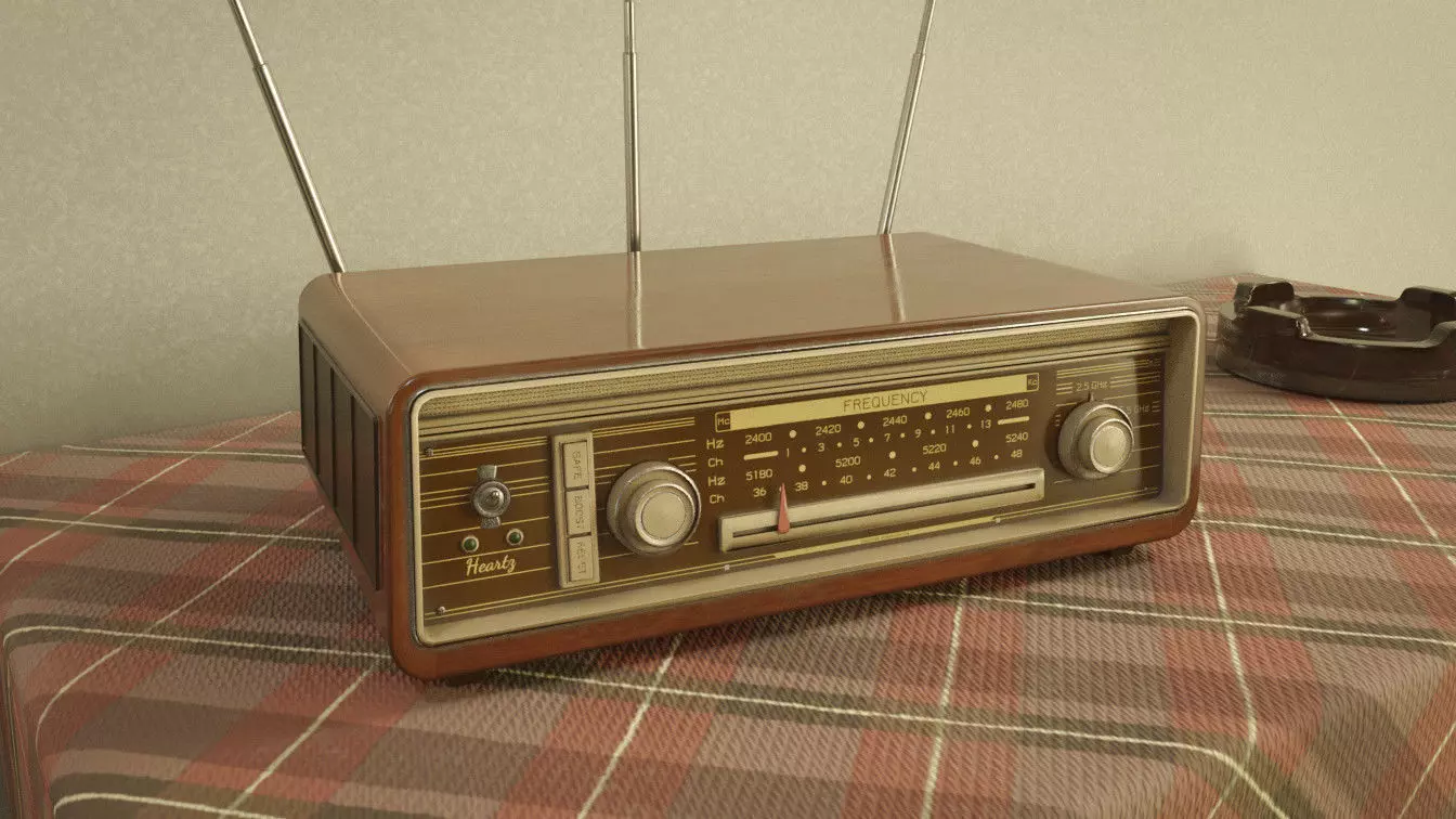 Vintage Wifi Router game-ready asset Free low-poly 3D model_0