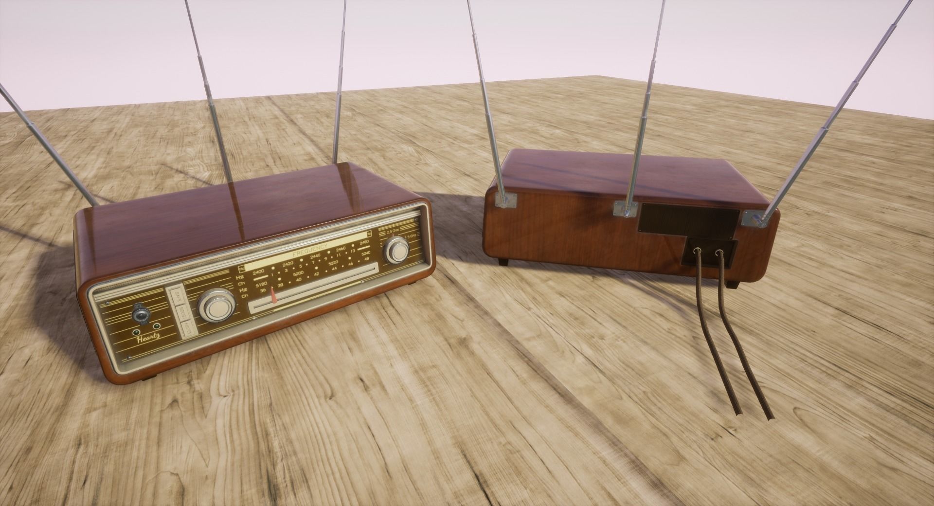 Vintage Wifi Router game-ready asset Free low-poly 3D model_12