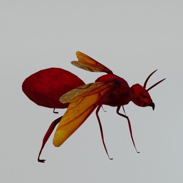 Horned Ant Low-poly 3D model_1