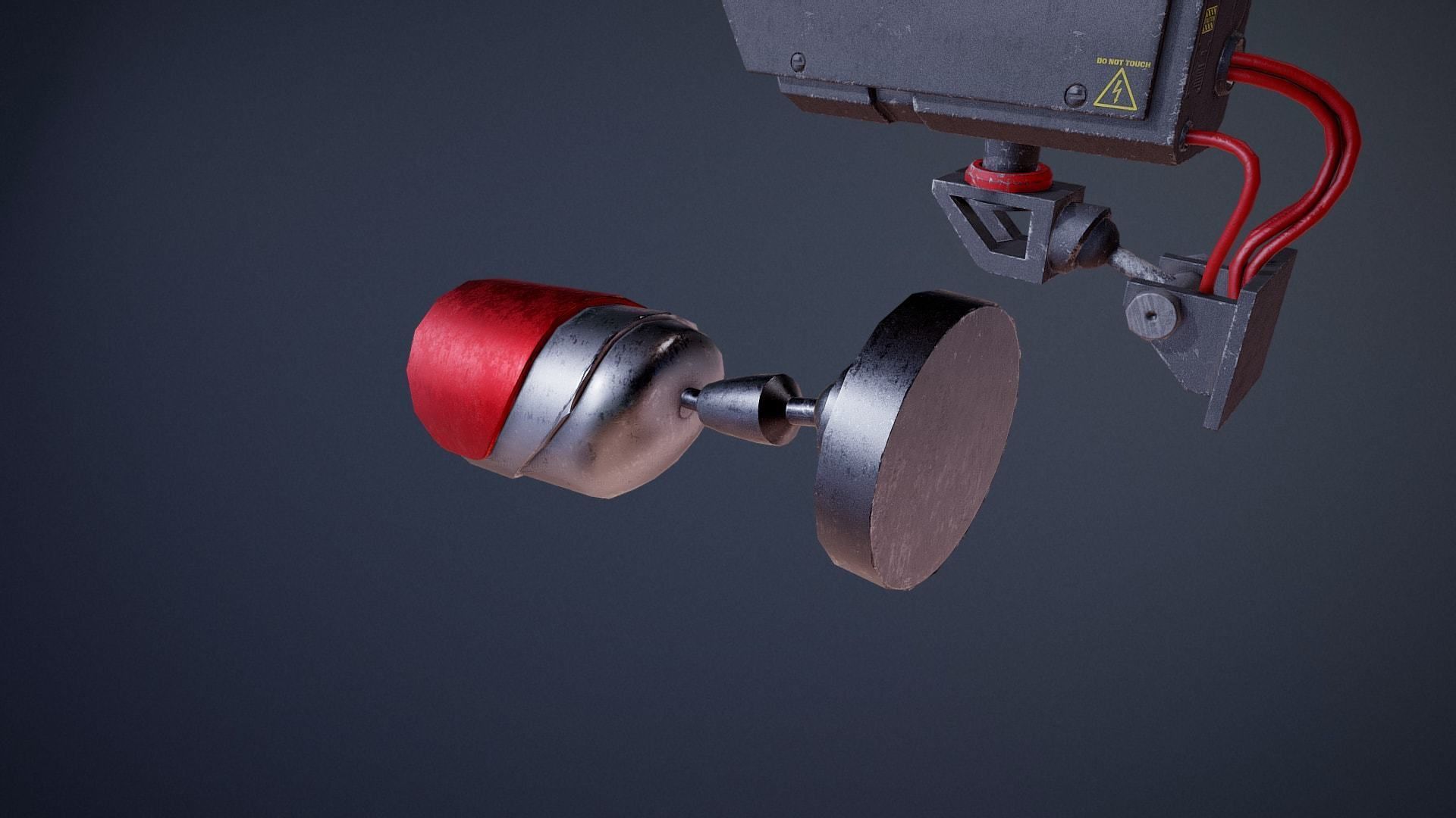 Cyberpunk Surveillance Cameras assets Free low-poly 3D model_7