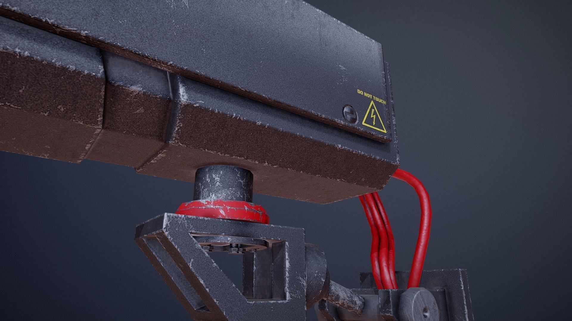 Cyberpunk Surveillance Cameras assets Free low-poly 3D model_3