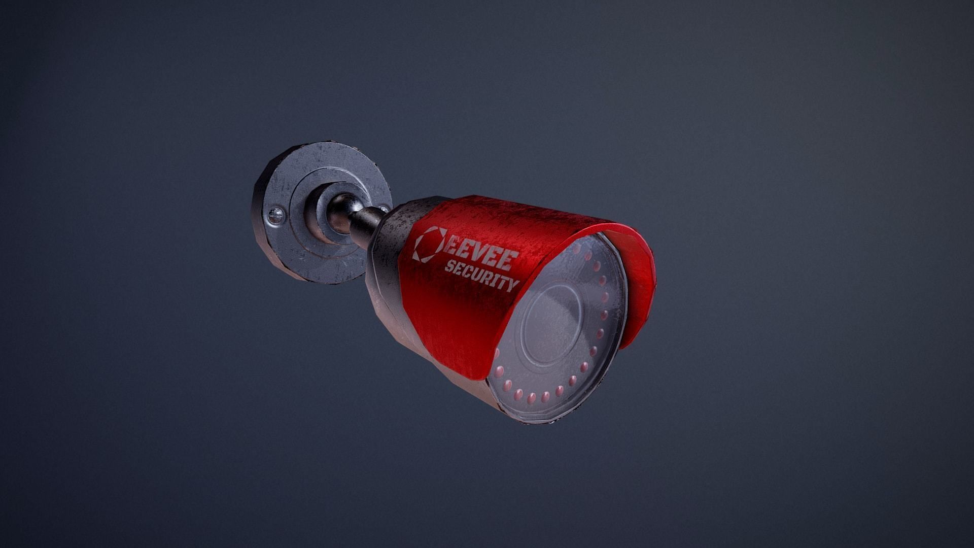 Cyberpunk Surveillance Cameras assets Free low-poly 3D model_5