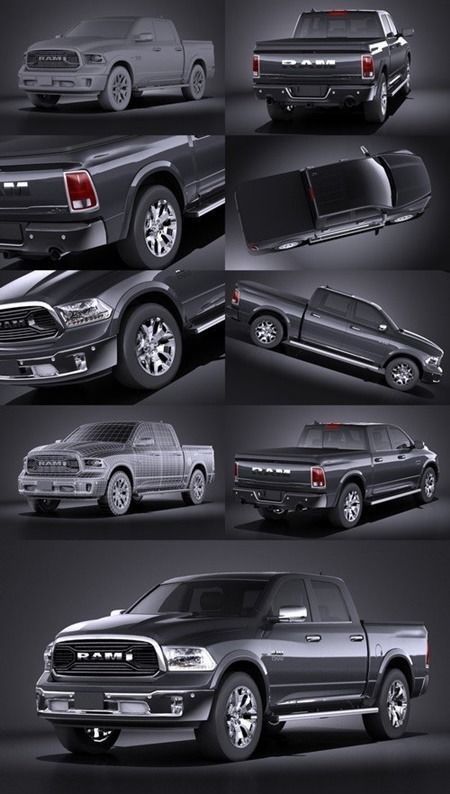 Dodge RAM 1500 Limited 2015 VRAY 3D model