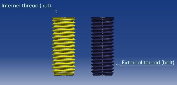 Metric screw threads ISO 724 3D print model