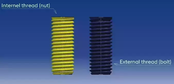 Metric screw threads ISO 724 3D print model