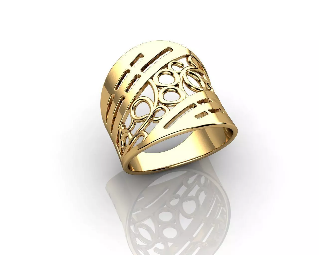 Gold Rings 3D print model_0