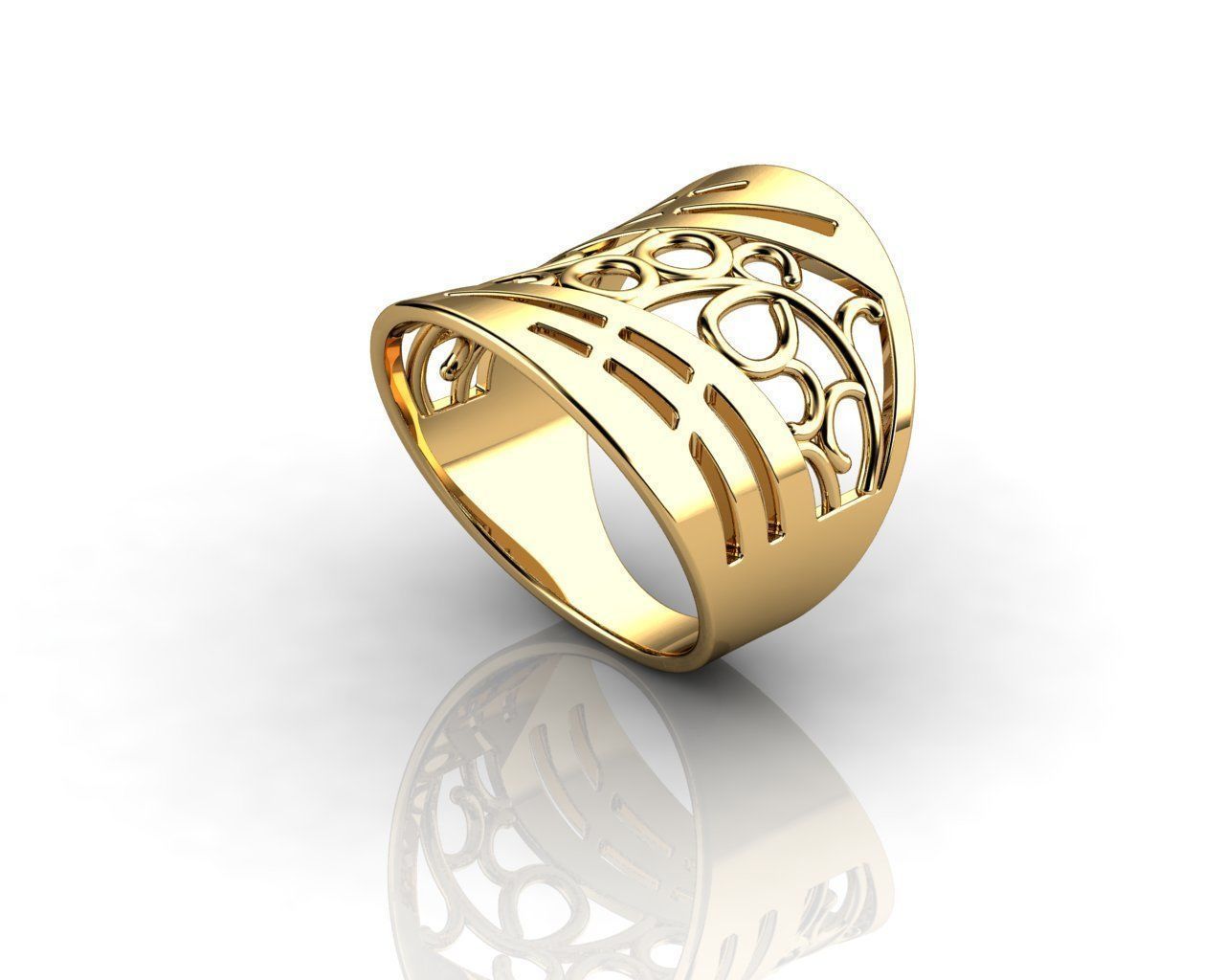 Gold Rings 3D print model_1