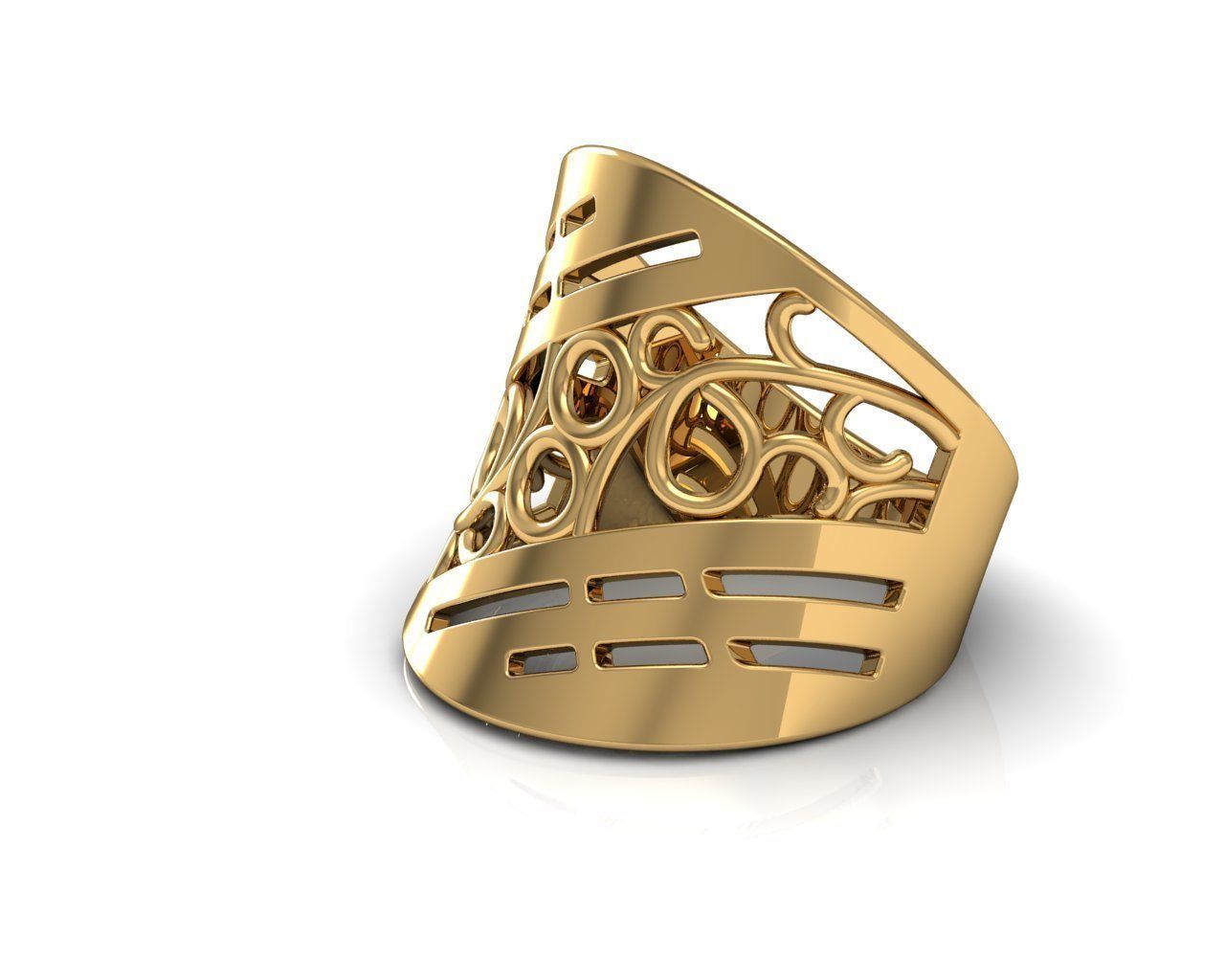 Gold Rings 3D print model_3