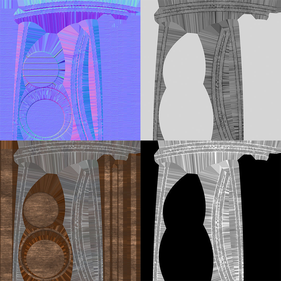 Barrel - PBR Game Ready wooden Low-poly 3D model_6