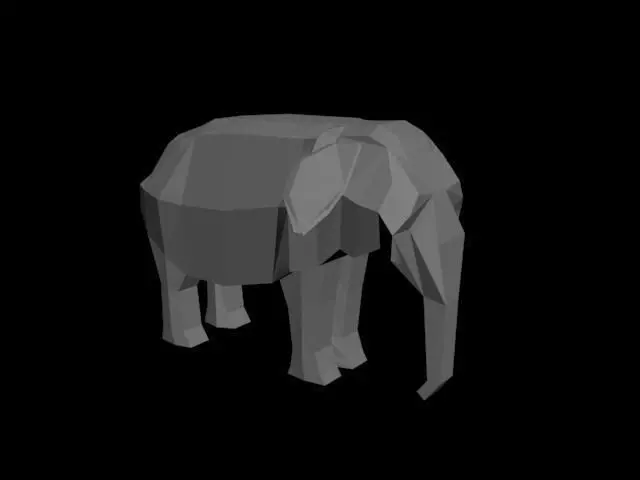 LowPoly Elephant Free low-poly 3D model