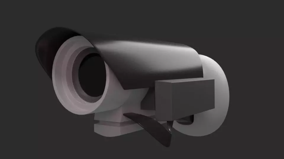 Security camera Low-poly 3D model