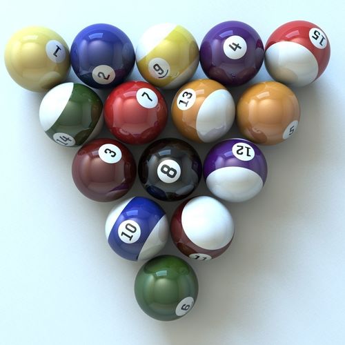 Pool balls 3D model