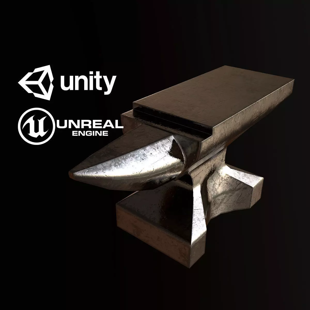 Anvil - PBR Game Ready Low-poly 3D model_0