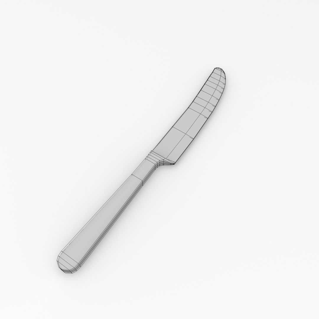 Table Knife 3D model_4
