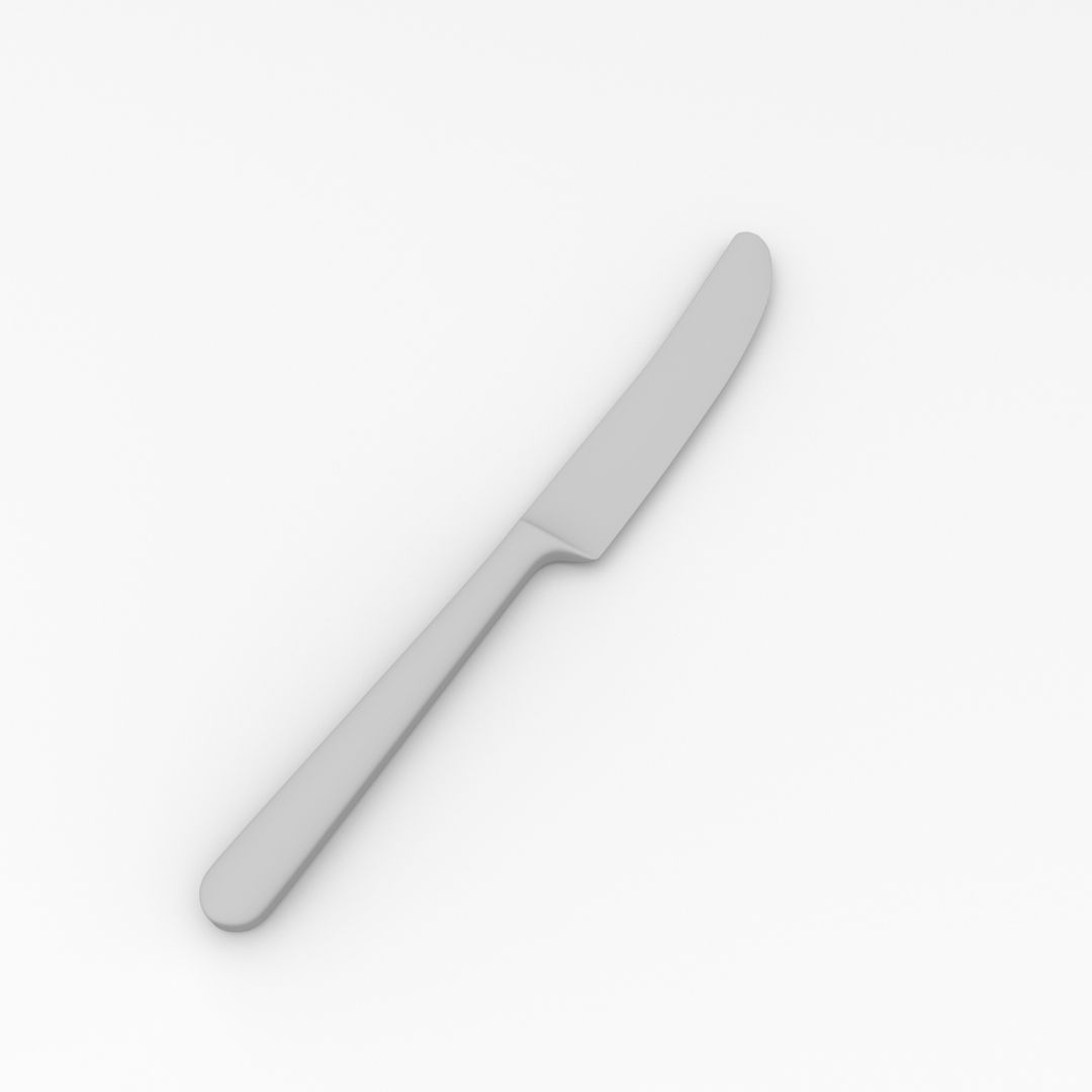 Table Knife 3D model_3