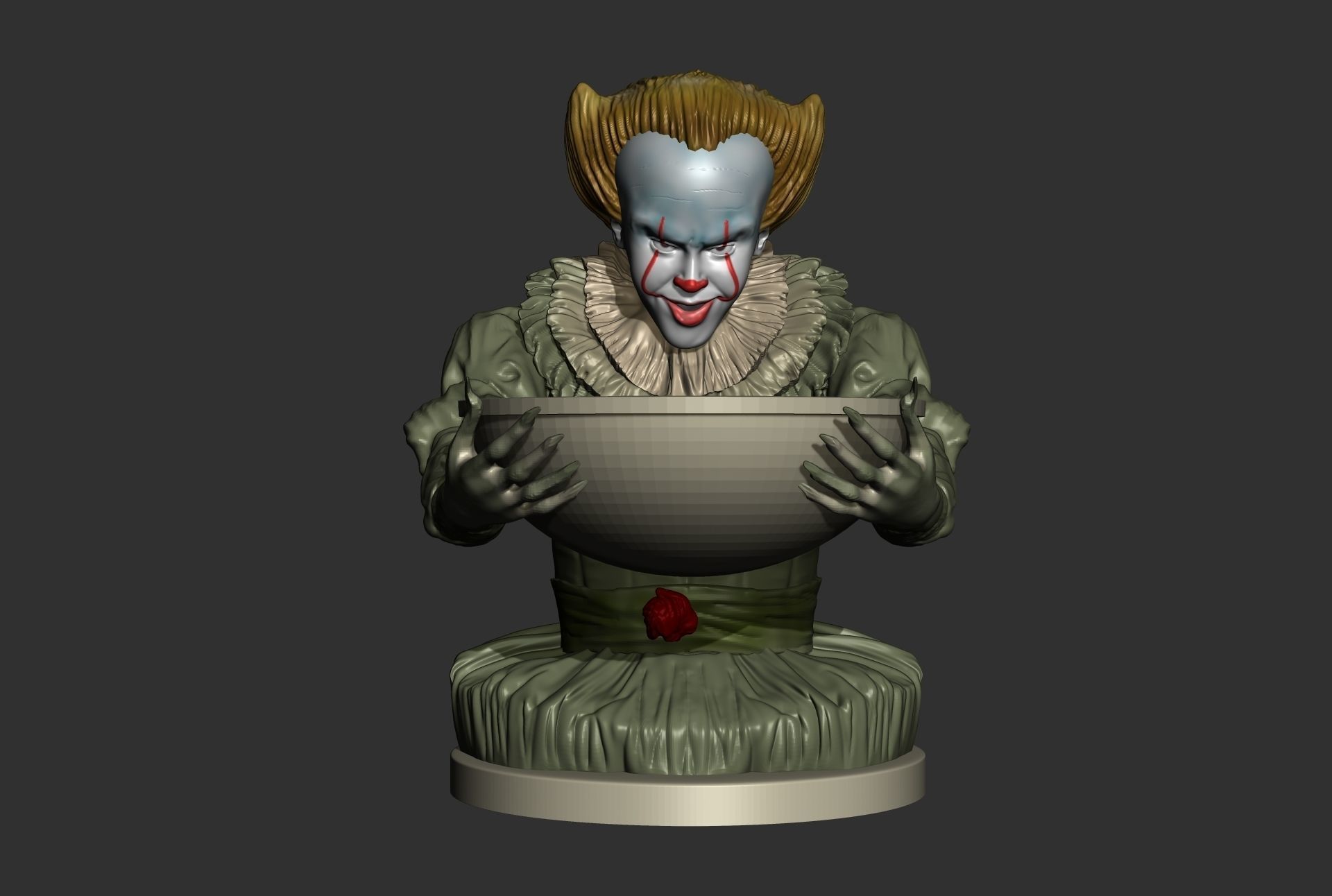 Pennywise IT 2017 Halloween Candy Holder 3D Printable model 3D print model_1