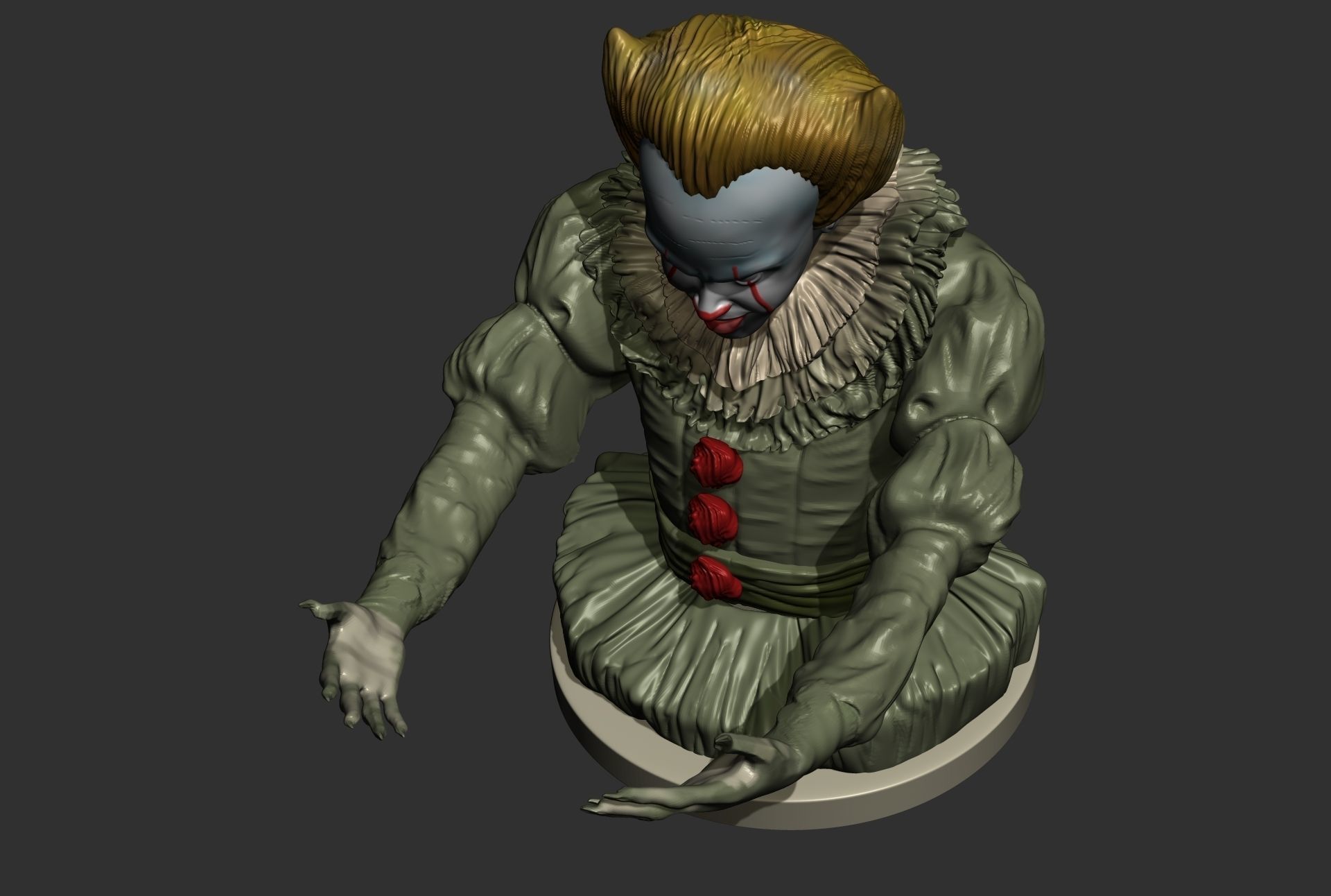 Pennywise IT 2017 Halloween Candy Holder 3D Printable model 3D print model_6