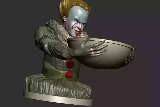 Pennywise IT 2017 Halloween Candy Holder 3D Printable model